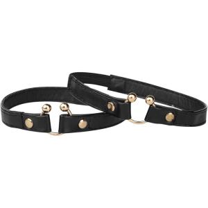 imageAllegra K Womens U Shape Shoe Lace Belt Shoe Ankle Detachable Elastic Straps for HeelsMatte Black