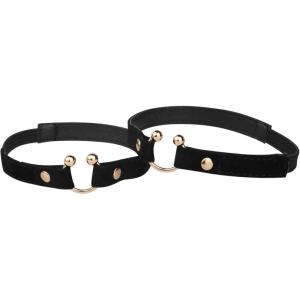 imageAllegra K Womens U Shape Shoe Lace Belt Shoe Ankle Detachable Elastic Straps for HeelsSuede Black