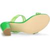 imageAllegra K Womens Clear Strappy Slides Mules Green Block High Heel Sandal 85 m US