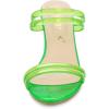 imageAllegra K Womens Clear Strappy Slides Mules Green Block High Heel Sandal 85 m US