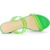 imageAllegra K Womens Clear Strappy Slides Mules Green Block High Heel Sandal 85 m US