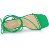 imageAllegra K Womens Lace Up Strappy Block High Heel Green Sandals 9 m US