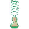 imageAllegra K Womens Lace Up Strappy Block High Heel Green Sandals 9 m US
