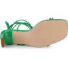 imageAllegra K Womens Lace Up Strappy Block High Heel Green Sandals 9 m US