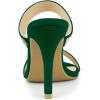 imageAllegra K Womens Open Toe Stiletto Heel Rhinestone Mules Emerald Green Sandals 9 m US