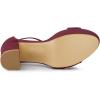 imageAllegra K Womens Platform Ankle Strap Chunky High Heel Burgundy Sandals  10 M US