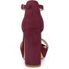 imageAllegra K Womens Platform Ankle Strap Chunky High Heel Burgundy Sandals  10 M US