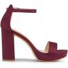 imageAllegra K Womens Platform Ankle Strap Chunky High Heel Burgundy Sandals  10 M US