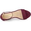imageAllegra K Womens Platform Ankle Strap Chunky High Heel Burgundy Sandals  10 M US