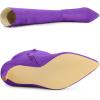 imageAllegra K Womens Pointed Toe Stiletto Heels Purple Knee High Boot 75 M US