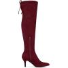imageAllegra K Womens Stiletto Heels Thigh High Over the Burgundy Knee High Boots 8 M US