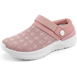 imageAllegra K Womens Clogs Garden Shoes Slip on Sandals Breathable Summer Walking SlippersPink