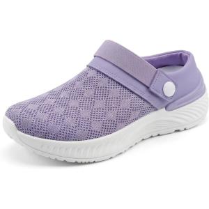imageAllegra K Womens Clogs Garden Shoes Slip on Sandals Breathable Summer Walking SlippersPurple