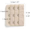 imageAllegra K 3 Hook 3 Row Stretchy Bra Strap Extenders Buckle Hooks Bra Band for WomenBeige