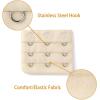 imageAllegra K 3 Hook 3 Row Stretchy Bra Strap Extenders Buckle Hooks Bra Band for WomenBeigesangria