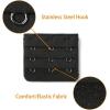 imageAllegra K 3 Hook 3 Row Stretchy Bra Strap Extenders Buckle Hooks Bra Band for WomenBlack