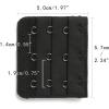 imageAllegra K 3 Hook 3 Row Stretchy Bra Strap Extenders Buckle Hooks Bra Band for WomenBlackwhite