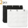 imageAllegra K 3 Hook 3 Row Stretchy Bra Strap Extenders Buckle Hooks Bra Band for WomenBlackwhite
