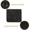 imageAllegra K 3 Hook 3 Row Stretchy Bra Strap Extenders Buckle Hooks Bra Band for WomenBlackwhite