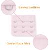 imageAllegra K 3 Hook 3 Row Stretchy Bra Strap Extenders Buckle Hooks Bra Band for WomenDark Pink
