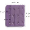 imageAllegra K 3 Hook 3 Row Stretchy Bra Strap Extenders Buckle Hooks Bra Band for WomenDark Purple