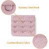 imageAllegra K 3 Hook 3 Row Stretchy Bra Strap Extenders Buckle Hooks Bra Band for WomenFlamingo