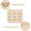 imageAllegra K 3 Hook 3 Row Stretchy Bra Strap Extenders Buckle Hooks Bra Band for WomenFresh Color