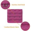 imageAllegra K 3 Hook 3 Row Stretchy Bra Strap Extenders Buckle Hooks Bra Band for WomenFuchsia