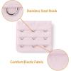imageAllegra K 3 Hook 3 Row Stretchy Bra Strap Extenders Buckle Hooks Bra Band for WomenGraypinkbeige