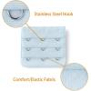 imageAllegra K 3 Hook 3 Row Stretchy Bra Strap Extenders Buckle Hooks Bra Band for WomenLight Blue