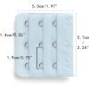 imageAllegra K 3 Hook 3 Row Stretchy Bra Strap Extenders Buckle Hooks Bra Band for WomenLight Blue