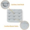 imageAllegra K 3 Hook 3 Row Stretchy Bra Strap Extenders Buckle Hooks Bra Band for WomenLight Gray