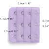 imageAllegra K 3 Hook 3 Row Stretchy Bra Strap Extenders Buckle Hooks Bra Band for WomenLight Purple
