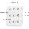 imageAllegra K 3 Hook 3 Row Stretchy Bra Strap Extenders Buckle Hooks Bra Band for WomenPure White