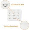 imageAllegra K 3 Hook 3 Row Stretchy Bra Strap Extenders Buckle Hooks Bra Band for WomenWhite