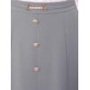 imageAllegra K ALine Midi Pleated Skirt for Womens Vintage Work High Waist Flare Business SkirtsGray