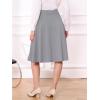 imageAllegra K ALine Midi Pleated Skirt for Womens Vintage Work High Waist Flare Business SkirtsGray