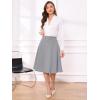 imageAllegra K ALine Midi Pleated Skirt for Womens Vintage Work High Waist Flare Business SkirtsGray