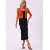 imageAllegra K Bolero Shrug for Womens Elegant 34 Sleeve Mesh Sheer Cardigan Formal Jacket for Evening DressesOrange