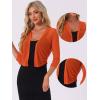 imageAllegra K Bolero Shrug for Womens Elegant 34 Sleeve Mesh Sheer Cardigan Formal Jacket for Evening DressesOrange