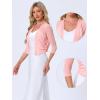 imageAllegra K Bolero Shrug for Womens Elegant 34 Sleeve Mesh Sheer Cardigan Formal Jacket for Evening DressesPink