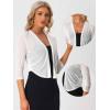 imageAllegra K Bolero Shrug for Womens Elegant 34 Sleeve Mesh Sheer Cardigan Formal Jacket for Evening DressesWhite