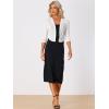 imageAllegra K Bolero Shrug for Womens Elegant 34 Sleeve Mesh Sheer Cardigan Formal Jacket for Evening DressesWhite
