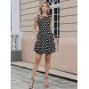 imageAllegra K Bubble Mini Dress for Womens Boat Neck Sleeveless Polka Dots Y2K Casual Cocktail DressBlack