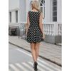 imageAllegra K Bubble Mini Dress for Womens Boat Neck Sleeveless Polka Dots Y2K Casual Cocktail DressBlack