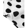 imageAllegra K Bubble Mini Dress for Womens Boat Neck Sleeveless Polka Dots Y2K Casual Cocktail DressWhite
