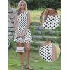 imageAllegra K Bubble Mini Dress for Womens Boat Neck Sleeveless Polka Dots Y2K Casual Cocktail DressWhite