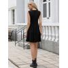 imageAllegra K Business Casual Dresses for Women Crew Neck Sleeveless A Line Swing Ribbed Knit Short DressBlack