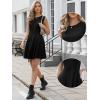 imageAllegra K Business Casual Dresses for Women Crew Neck Sleeveless A Line Swing Ribbed Knit Short DressBlack