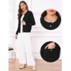 imageAllegra K Cardigan Sweaters for Women Collarless Button Up Dressy Chunky Knit CardigansBlack